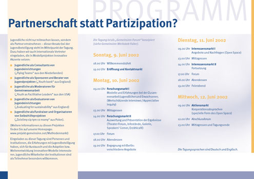Falter, Partnerschaft statt Partizipation, Innenseite