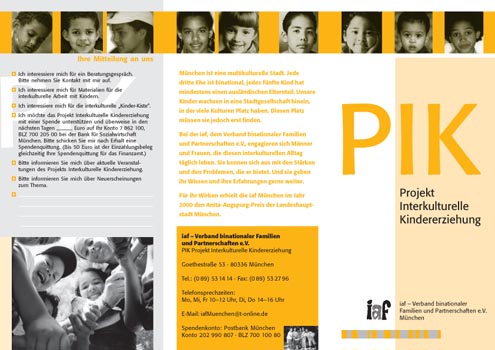 Verband binationaler Familien und Partnerschaften e.V., Falter-Außenseite