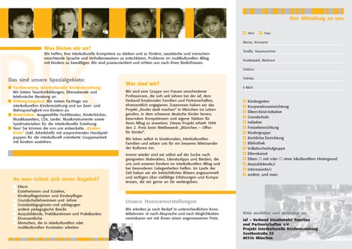 Verband binationaler Familien und Partnerschaften e.V., Falter-Innenseite