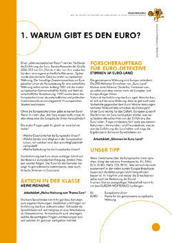 Kultur und Spielraum, Euro-Spielheft, Innenseite