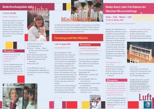 Kultur und Spielraum, Wissenschaft Spielraum, Falter-Innenseite