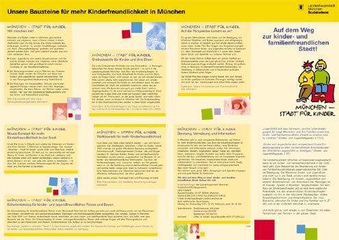 Landeshauptstadt München, Stadt für Kinder, Faltplan-Außenseite