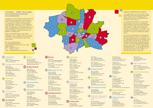 Landeshauptstadt München, Stadt für Kinder, Faltplan-Innenseite