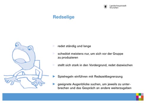 Landeshauptstadt München, Präsentationsfolien: Gesprächsrollen