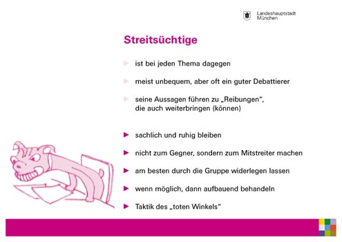 Landeshauptstadt München, Präsentationsfolien: Gesprächsrollen