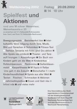 Landeshauptstadt München, Weltkindertag, Rückseite