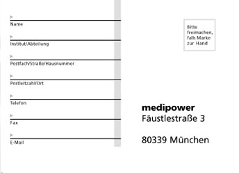 Rücksendekarte, Rückseite