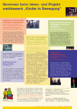 Landeshauptstadt München, Wettbewerb für Kinderfreundlichkeit, Infoblatt Gewinner, Rückseite