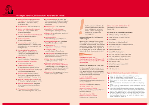 Landeshauptstadt München, Wettbewerb für Kinderfreundlichkeit, Fragebogen Kinderfreundliche Münchnerinnen und Münchner